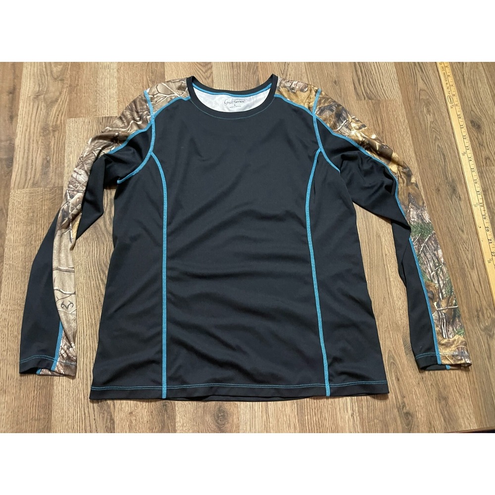 Guide Series Shirt, Women's Size Large, Black Blue, Camouflage, Long Sleeve